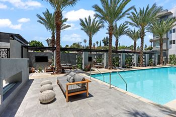 Poolside cabanas with tv's